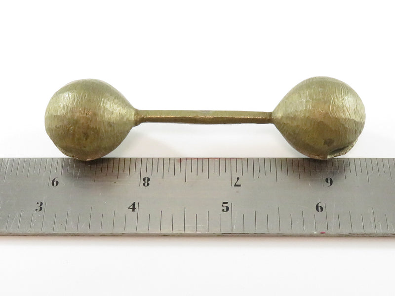 Vintage Handmade Brass Baby Rattle Sleigh Bell Sound