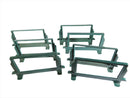 Vintage Plasticville USA Green Billboard Holder Lot of 7 for Railroads — front view