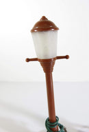 Lot of 2 Vintage Model Railway Lamppost Street Lights Brown Plastic 4 1/4" High - Just Stuff I Sell