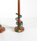 Lot of 2 Vintage Model Railway Lamppost Street Lights Brown Plastic 4 1/4" High - Just Stuff I Sell