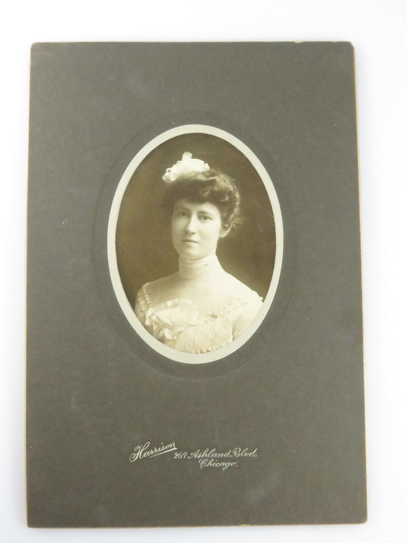Ethel Midgley Friend of Francis Harrison Chicago IL Antique Cabinet Card Photogr