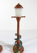 Lot of 2 Vintage Model Railway Lamppost Street Lights Brown Plastic 4 1/4" High - Just Stuff I Sell