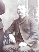 Unnamed Sitters Man & Woman Couple Posing Dole Bangor Maine Antique Photograph product image for Just Stuff I Sell, clear front view, neutral background, original listing photo, optimized descriptive alt text, centered composition variant 3