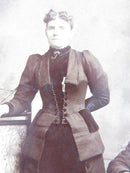 Unnamed Sitters Man & Woman Couple Posing Dole Bangor Maine Antique Photograph product image for Just Stuff I Sell, clear front view, neutral background, original listing photo, optimized descriptive alt text, centered composition variant 4