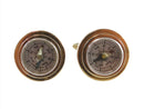 Unusual Pre-owned Compass Cufflink Set with Bullet Backs Showing Wear product image for Just Stuff I Sell, clear front view, neutral background, original listing photo, optimized descriptive alt text, centered composition