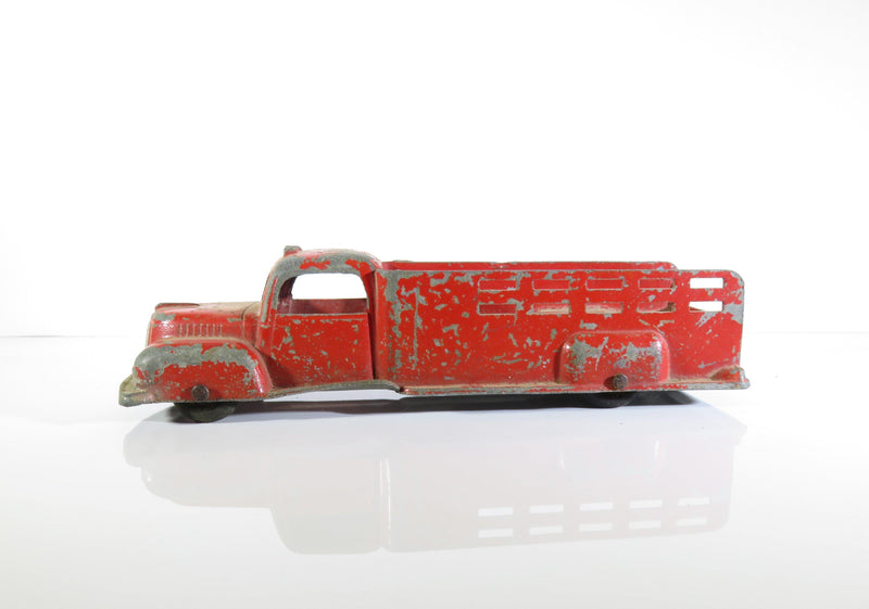 Vintage Tootsietoy Metal Farm Sided Stake Truck Red 6" USA Made Toy Truck - Just Stuff I Sell