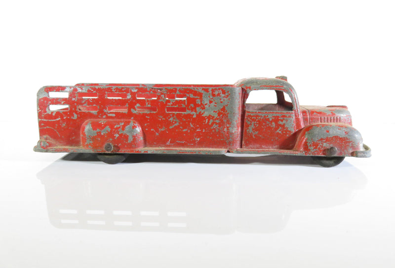 Vintage Tootsietoy Metal Farm Sided Stake Truck Red 6" USA Made Toy Truck - Just Stuff I Sell