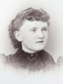 Edna S Clark Right Facing Teenager in Black Clark Barre Vermont Antique Photogra product image for Just Stuff I Sell, clear front view, neutral background, original listing photo, optimized descriptive alt text, centered composition variant 2