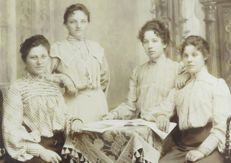 Unnamed Sitters Four Woman At a Table Karl Dreyer Kiel Germany Antique Photograp