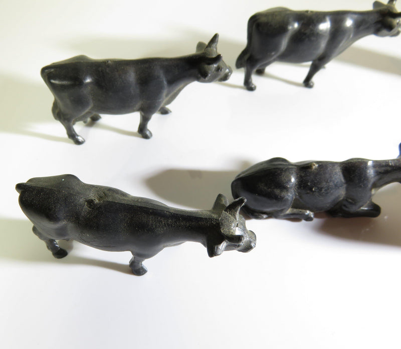 Plasticville USA Loading Pen 1623 Cow Lot  of 6 Black Plasticville Cows - NO PEN - Just Stuff I Sell