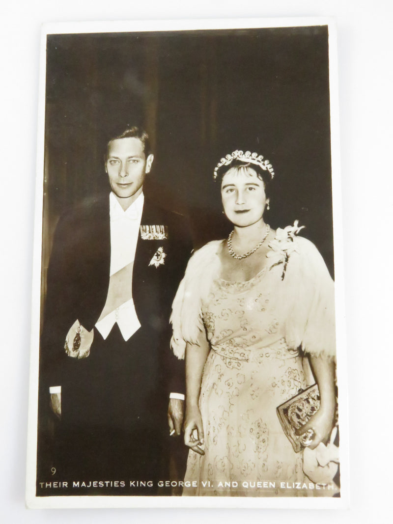 Their Majesties King George VI and Queen Elizabeth Real Photo Postcard Excel Ser