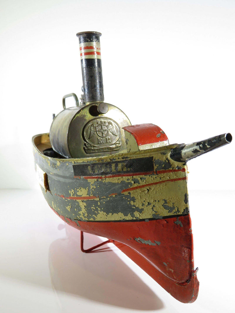 Antique Germany Model 128B Ernst Plank Metal Live Steamboat Circa 1915 - Just Stuff I Sell