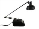 Vintage Mobilite Articulated Desk Lamp with Swivel Head Black Chrome — front view