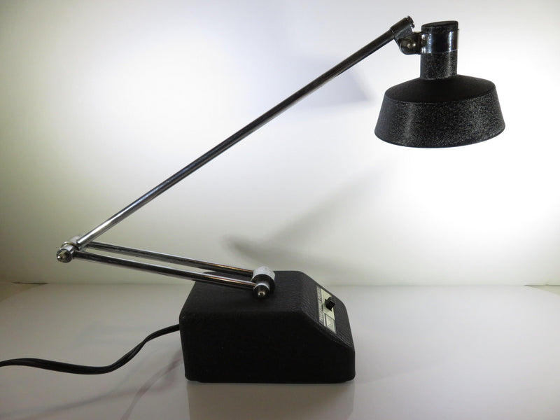 Vintage Mobilite Articulated Desk Lamp with Swivel Head Black Chrome - Just Stuff I Sell