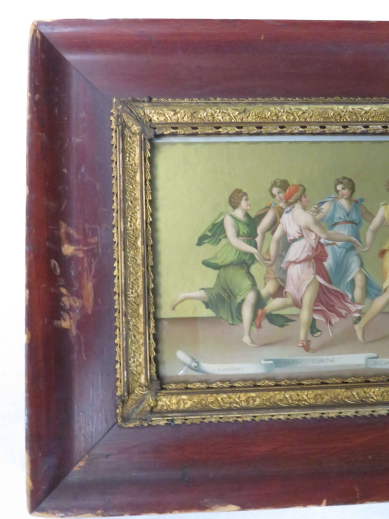 Circa 1905 Antique Picture Frame 13 3/4 x 8 1/4 For A Dance of Apollo and Muses Print