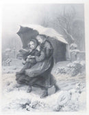 Antique Frame God's Acre Engraving, By Emily Osborn, Published George Barrie product image for Just Stuff I Sell, clear front view, neutral background, original listing photo, optimized descriptive alt text, centered composition