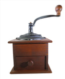 Vintage Coffee Grinder Hand Turn Dove Tail Wood with Cast Iron - Just Stuff I Sell