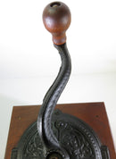 Vintage Coffee Grinder Hand Turn Dove Tail Wood with Cast Iron - Just Stuff I Sell