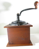 Vintage Coffee Grinder Hand Turn Dove Tail Wood with Cast Iron - Just Stuff I Sell