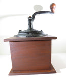 Vintage Coffee Grinder Hand Turn Dove Tail Wood with Cast Iron - Just Stuff I Sell