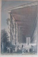 Colonnade of Congress Hall Saratoga Springs W.H. Bartlet H Griffiths Colored product image for Just Stuff I Sell, clear front view, neutral background, original listing photo, optimized descriptive alt text, centered composition