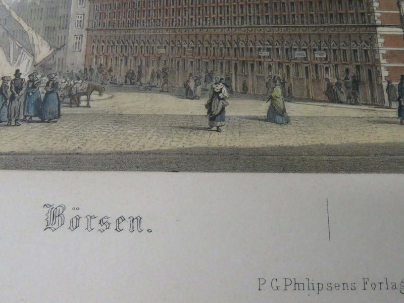 Borsen | La Bourse Heinrich Hansen Color Lithograph I W Tegner & Kittendorff