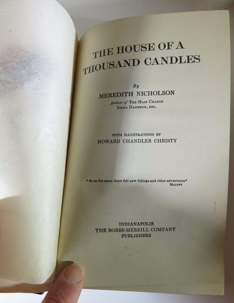 1905 The House of a Thousand Candles Meredith Nicholson Tabard Inn Library - Just Stuff I Sell