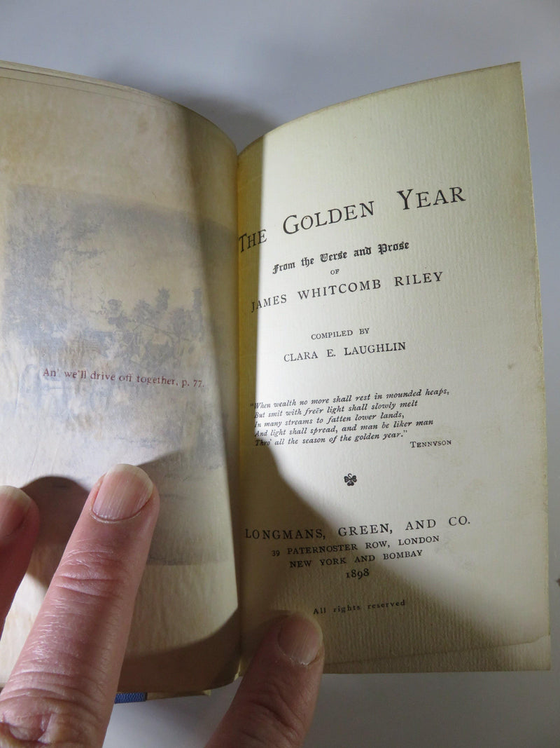 The Golden Year James Whitcomb Riley Clara E Laughlin Longman, Green & Co - Just Stuff I Sell