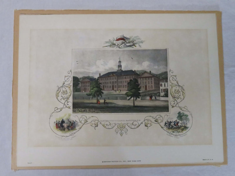 Dartmouth College; Hanover N.H. Reprint Lithograph by Bernard Picture Co