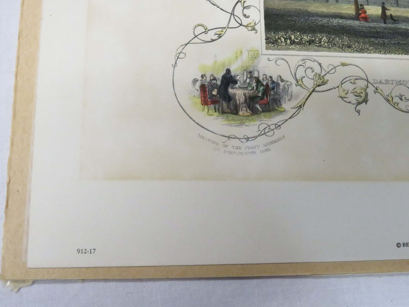Dartmouth College; Hanover N.H. Reprint Lithograph by Bernard Picture Co
