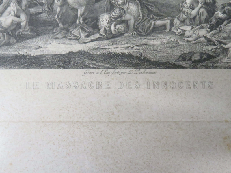 c1830 Massacre of the Innocents by Charles Le Brun Etching Chardon aine, Paris