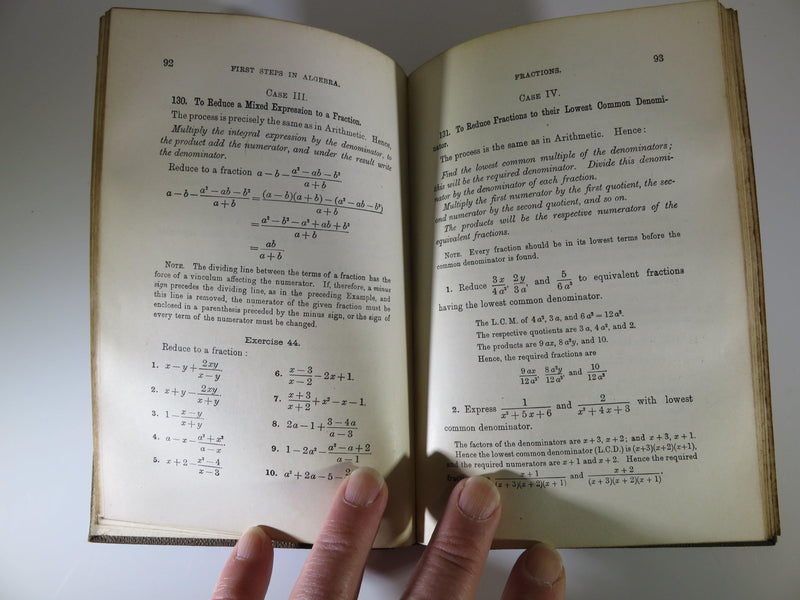 The First Steps in Algebra G.A. Wentworth A.M. 1900 Ginn & Company Boston - Just Stuff I Sell