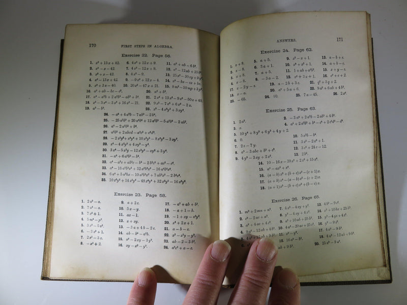 The First Steps in Algebra G.A. Wentworth A.M. 1900 Ginn & Company Boston - Just Stuff I Sell