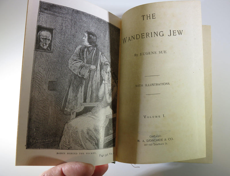 The Wandering Jew Volume I & II Eugene Sue M.A. Donohue & Co Chicago - Just Stuff I Sell