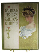 1909 Harrison Fisher's American Beauties 1st Edition E. Stetson Crawford, Grosset & Dunlap product image for Just Stuff I Sell, clear front view, neutral background, original listing photo, optimized descriptive alt text, centered composition