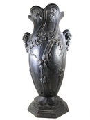 French Antique Art Nouveau Vase, Cast Iron Garden Urn, Antique Cast Iron Garden Vase product image for Just Stuff I Sell, clear front view, neutral background, original listing photo, optimized descriptive alt text, centered composition