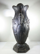 French Antique Art Nouveau Vase, Cast Iron Garden Urn, Antique Cast Iron Garden Vase product image for Just Stuff I Sell, clear front view, neutral background, original listing photo, optimized descriptive alt text, centered composition variant 2