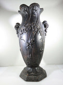 French Antique Art Nouveau Vase, Cast Iron Garden Urn, Antique Cast Iron Garden Vase product image for Just Stuff I Sell, clear front view, neutral background, original listing photo, optimized descriptive alt text, centered composition variant 3