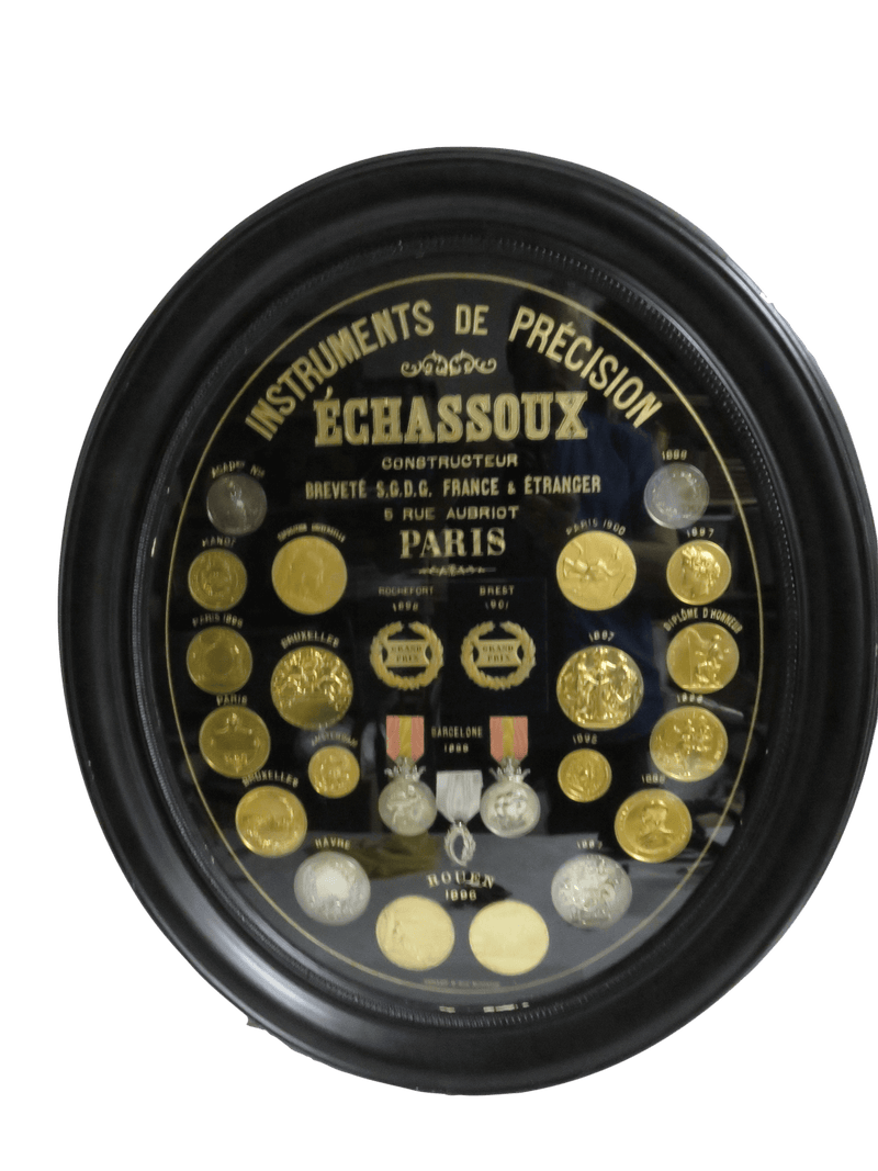 A. Massonnet (& Cie) Manufacture of Medals Exhibition Medal Advertising Display Case With Cast Medals