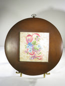 Retro Set of Round Frames with Matching Flower Displays under Glass 8" Across product image for Just Stuff I Sell, clear front view, neutral background, original listing photo, optimized descriptive alt text, centered composition variant 2