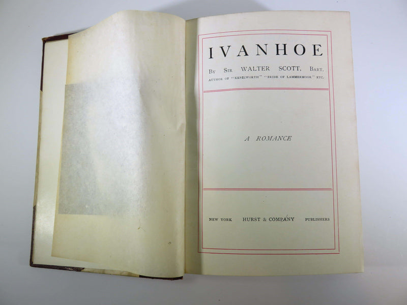 Ivanhoe A Romance by Sir Walter Scott Circa 1900 Hurst & Company Poor Spine - Just Stuff I Sell