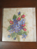 Retro Set of Round Frames with Matching Flower Displays under Glass 8" Across product image for Just Stuff I Sell, clear front view, neutral background, original listing photo, optimized descriptive alt text, centered composition variant 6