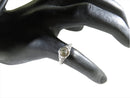 Vintage Sterling Pierced Filigree Ring Paste Solitaire Size 7 Art Deco Style — Sterling Silver, Silver • Diamond — front view
