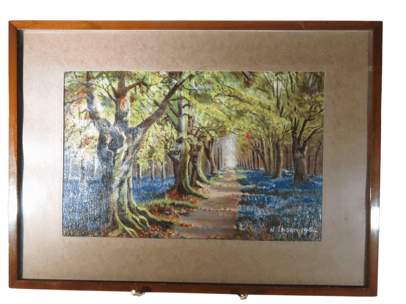 Bluebells in Hadley Woods Oil on Canvas 1964 London Nell Ibsen
