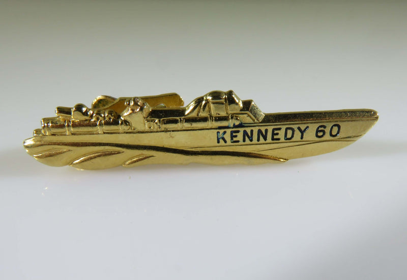 c1960 Kennedy 60 Tie Bar from Jolle John F Kennedy PT Boat Campaign Tie Clip