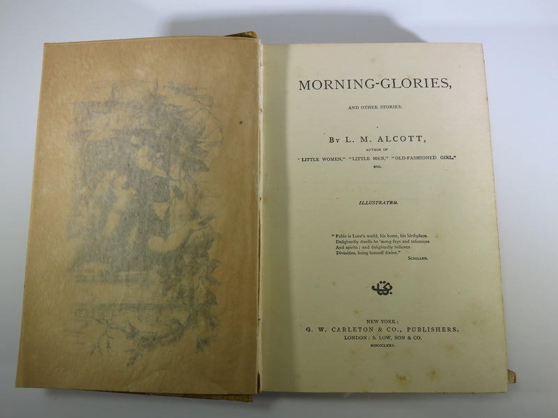 Morning Glories, and Other Stories L.M. Alcott Illustrated G. W. Carleton & Co - Just Stuff I Sell