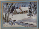 R Davidson Winter Scene Post Card Size Original Paintings Water & Oil 5" x 3 1/2" product image for Just Stuff I Sell, clear front view, neutral background, original listing photo, optimized descriptive alt text, centered composition variant 2