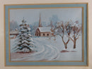 R Davidson Winter Scene Post Card Size Original Paintings Water & Oil 5" x 3 1/2" product image for Just Stuff I Sell, clear front view, neutral background, original listing photo, optimized descriptive alt text, centered composition variant 3