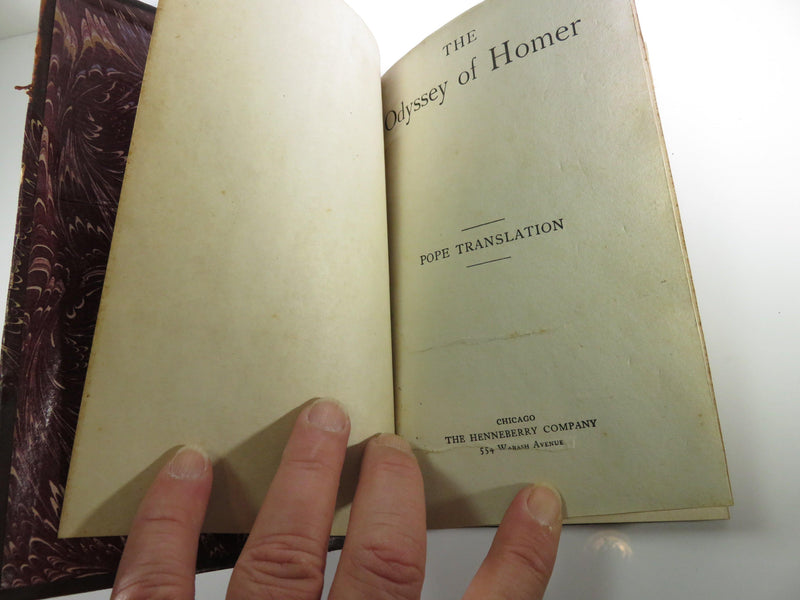 The Odyssey of Homer Pope Translation Illustrated The Henneberry Company - Just Stuff I Sell