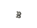 Letter B Ring Insert for Signet Monogram Rings Hardstone Ring Letter B 7.80mm — Silver — front view